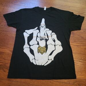 Official Falling in Reverse Skeleton Middle Finger Graphic T-Shirt - Size XL